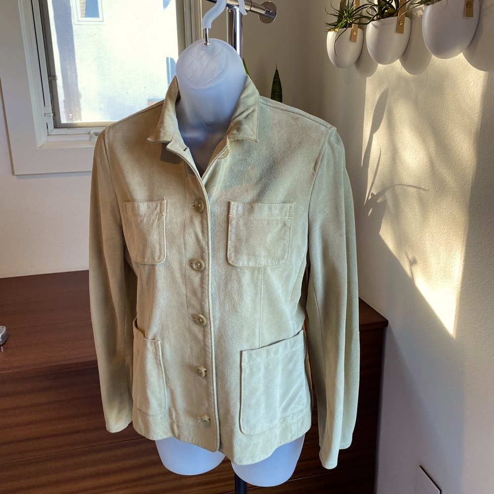Banana Republic genuine suede leather shacket